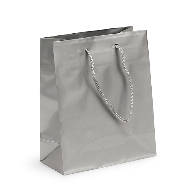 Gavepose sølv 10 x 6,5 x 12 cm