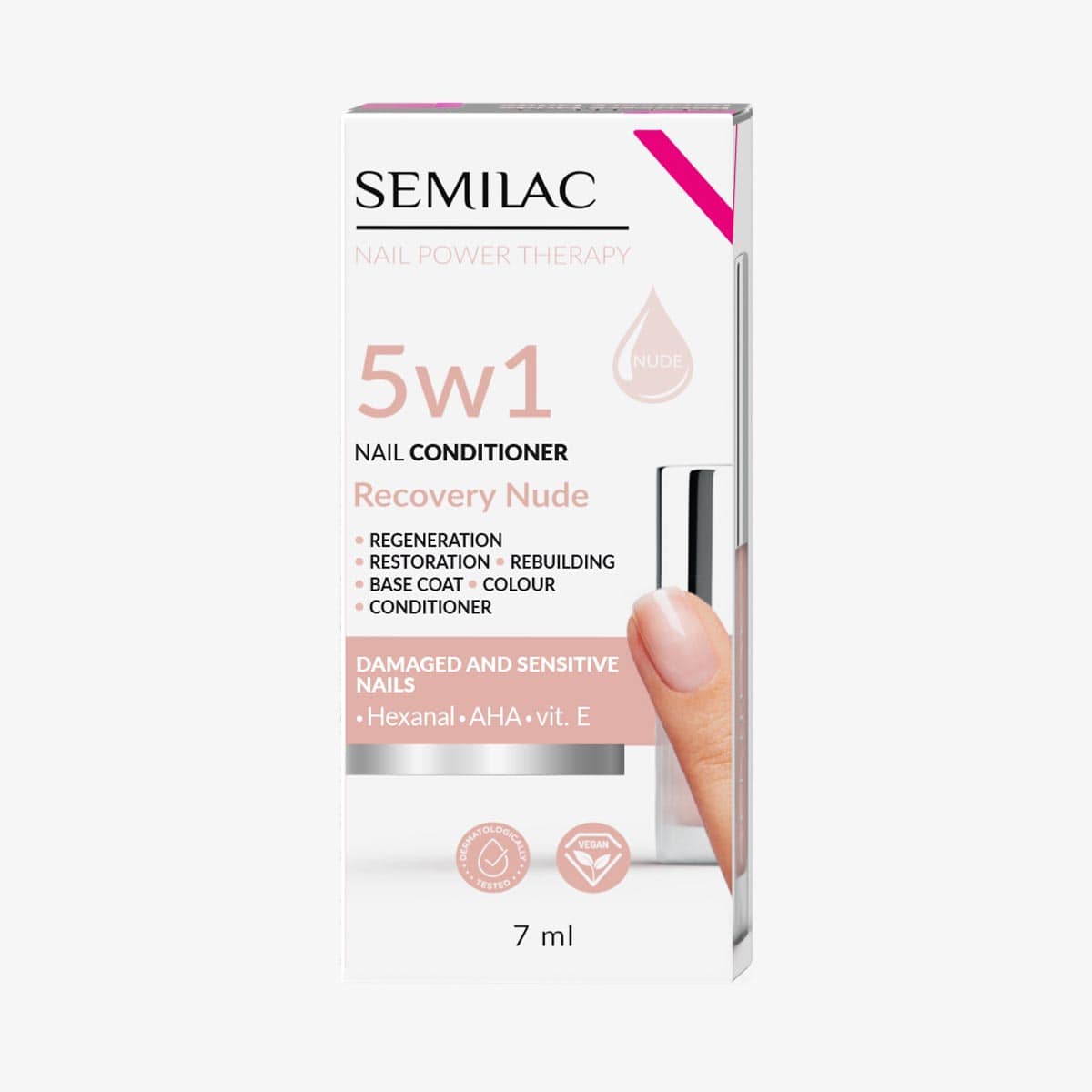 Semilac Nail Power Therapy 5in1 Recovery Nude 7ml