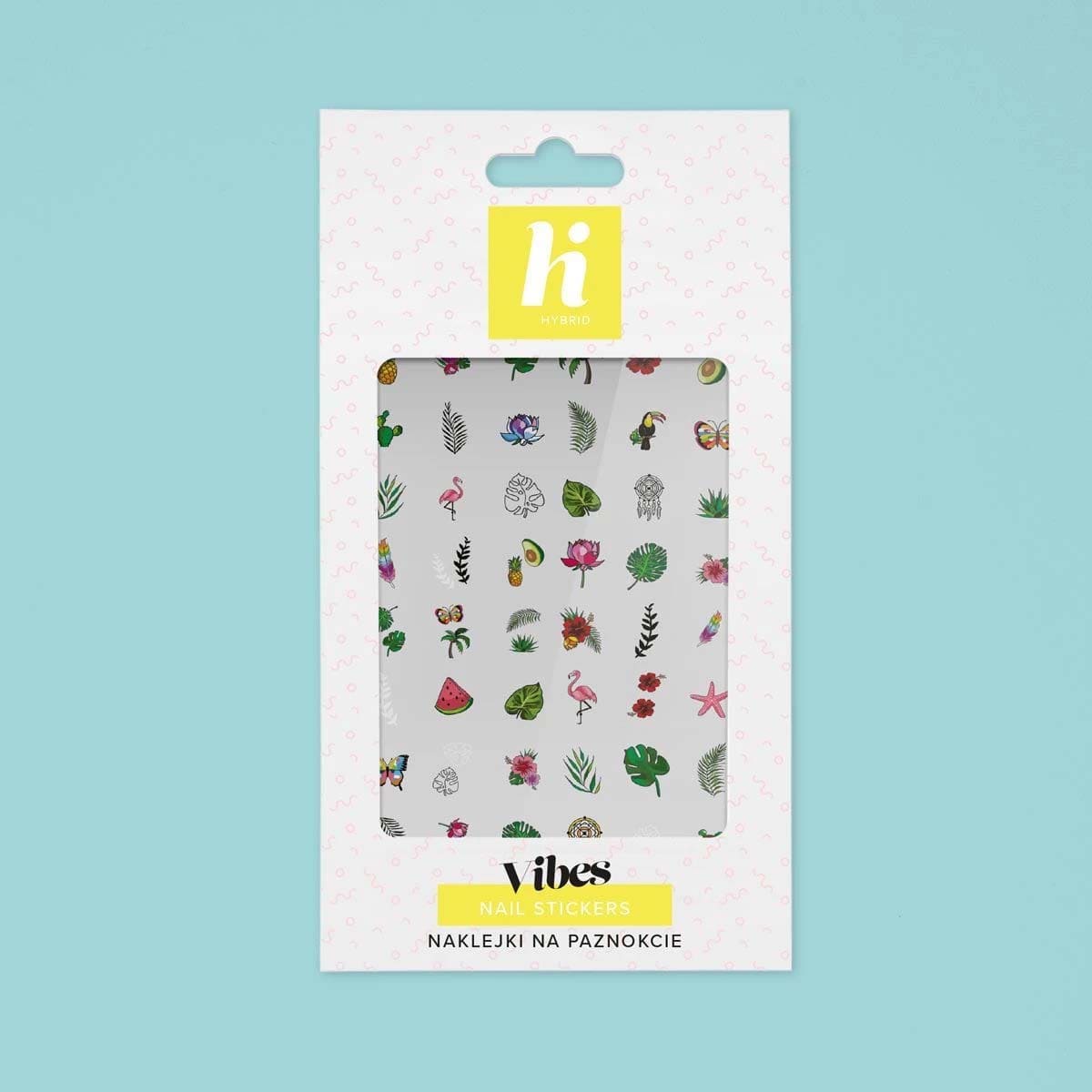 hi hybrid nail stickers vibes