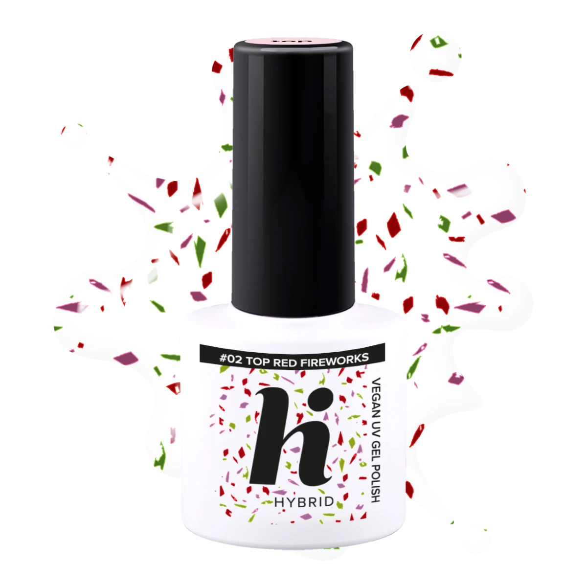 hi hybrid Top No Wipe #02 Red Fireworks 5 ml
