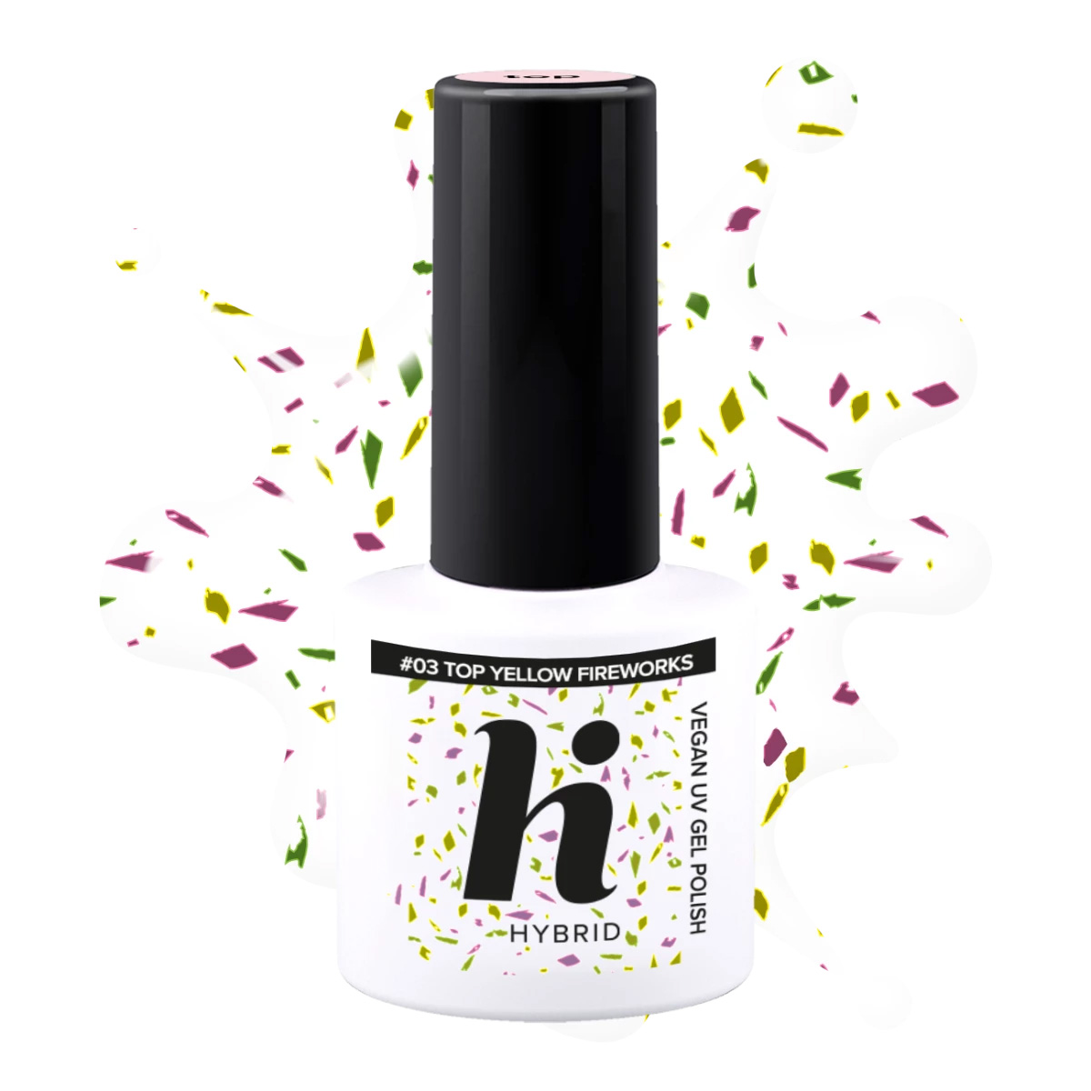 hi hybrid top no wipe #03 yellow fireworks 5ml