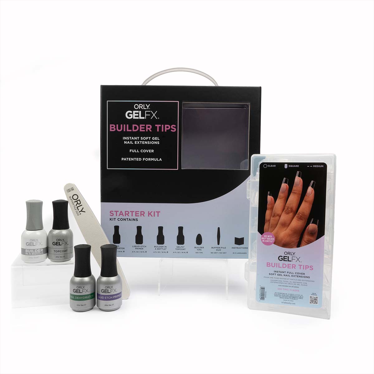 Builder Gel Tips Starter Kit - Medium Square