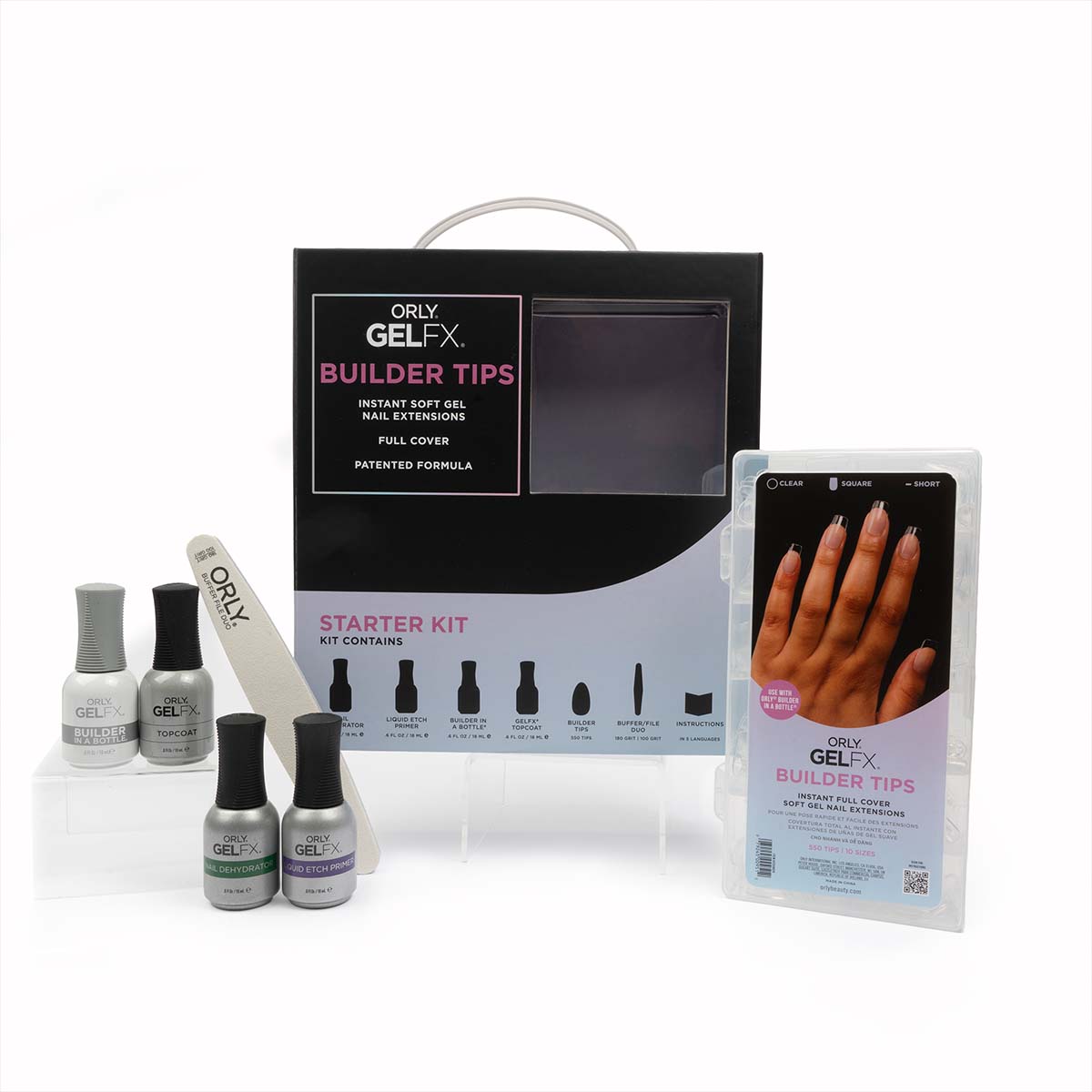 Builder Gel Tips Starter Kit - Short Square
