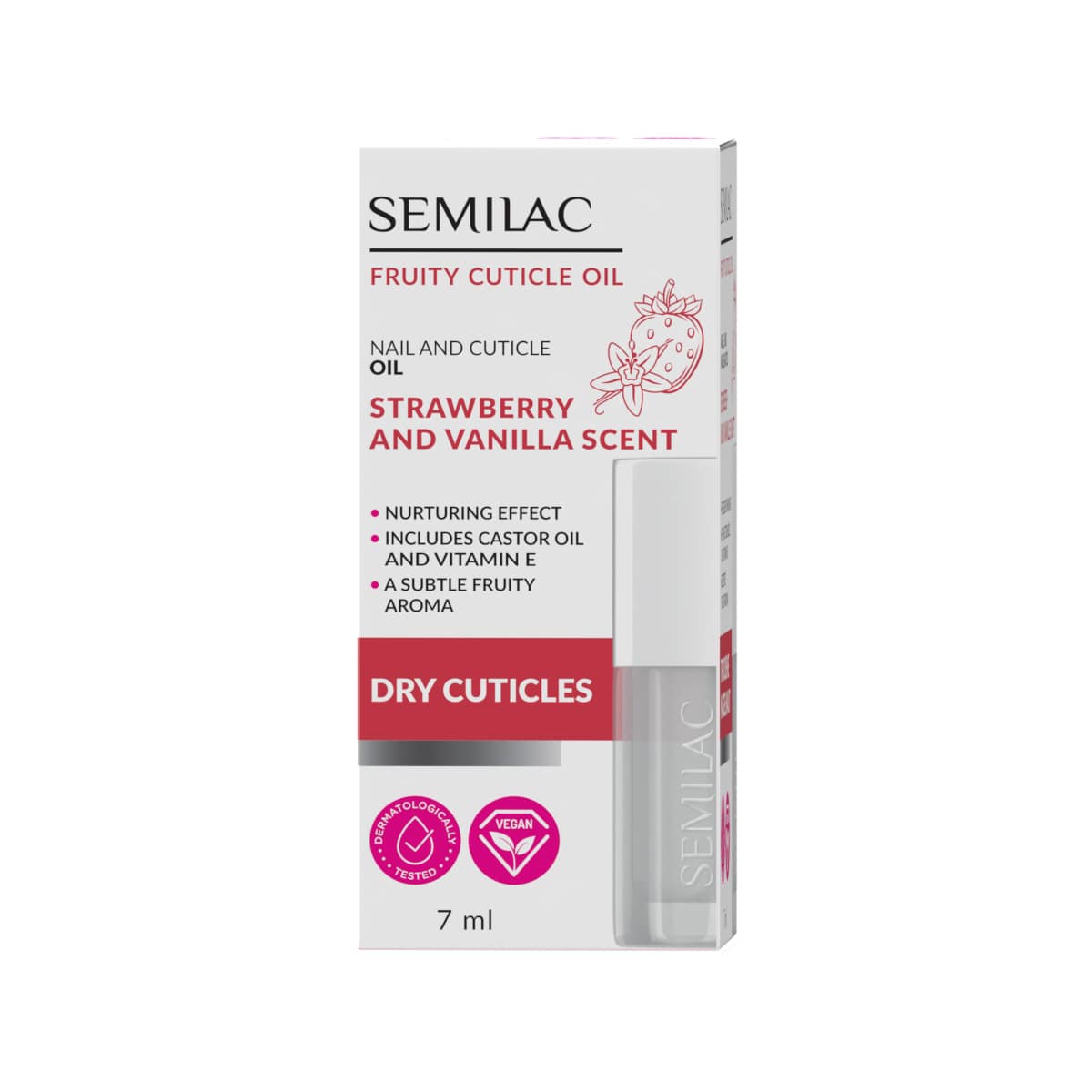 Semilac Fruity Cuticle Oil Strawberry Vanilla 7ml