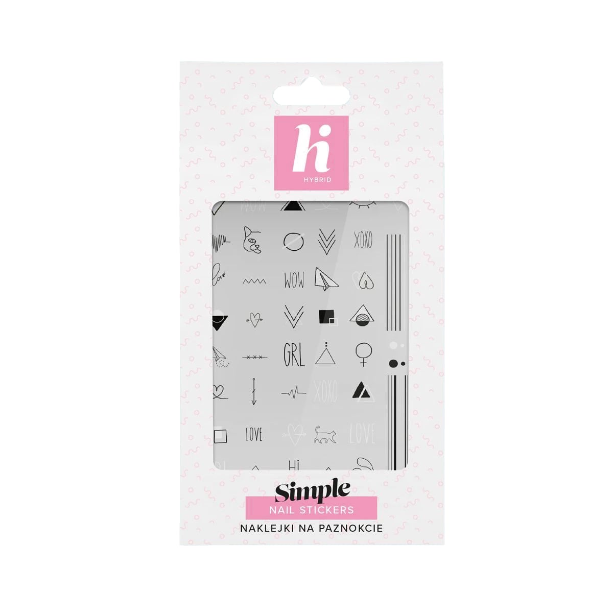 hi hybrid nail stickers simple