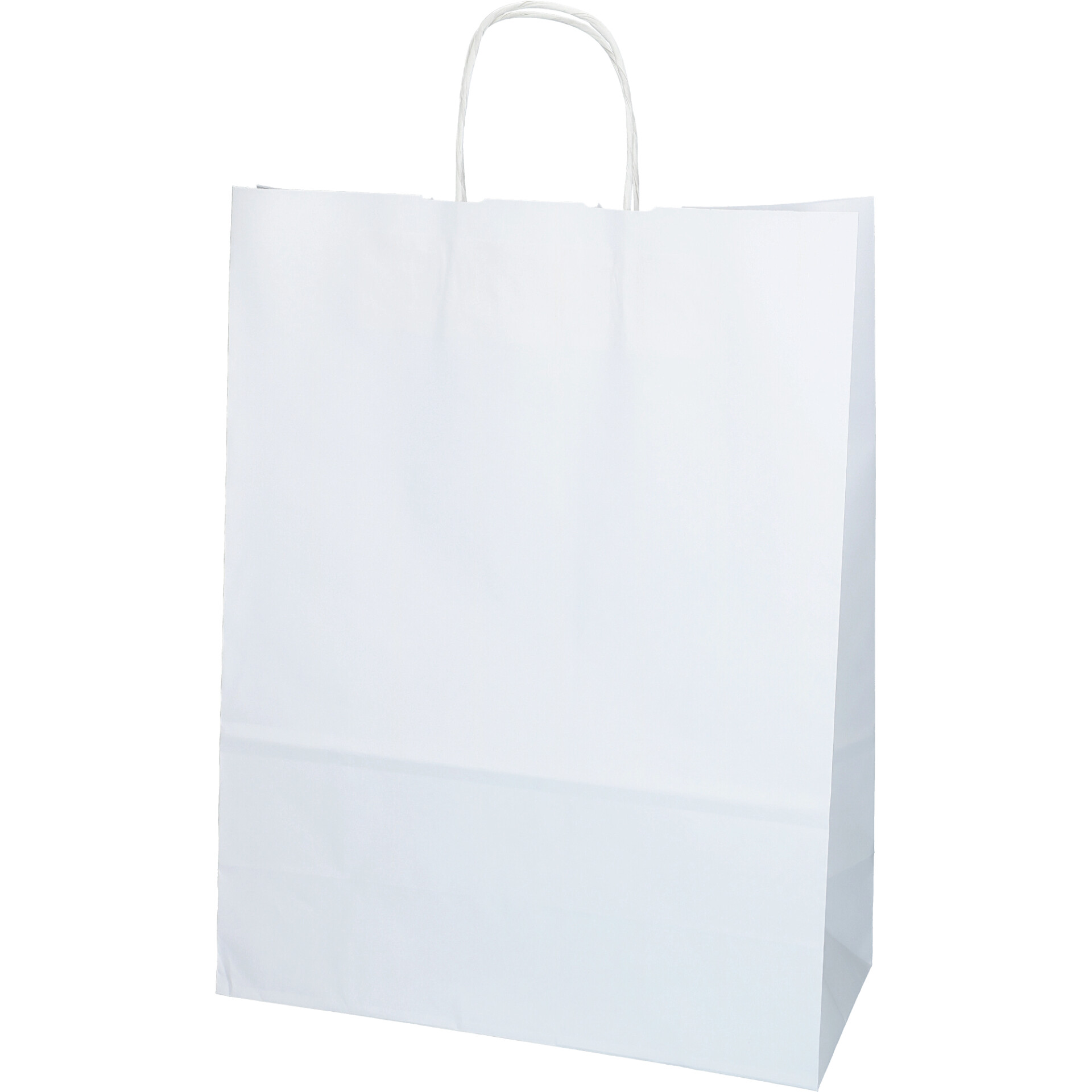 Hvit papirpose (32x12x41cm) 10stk
