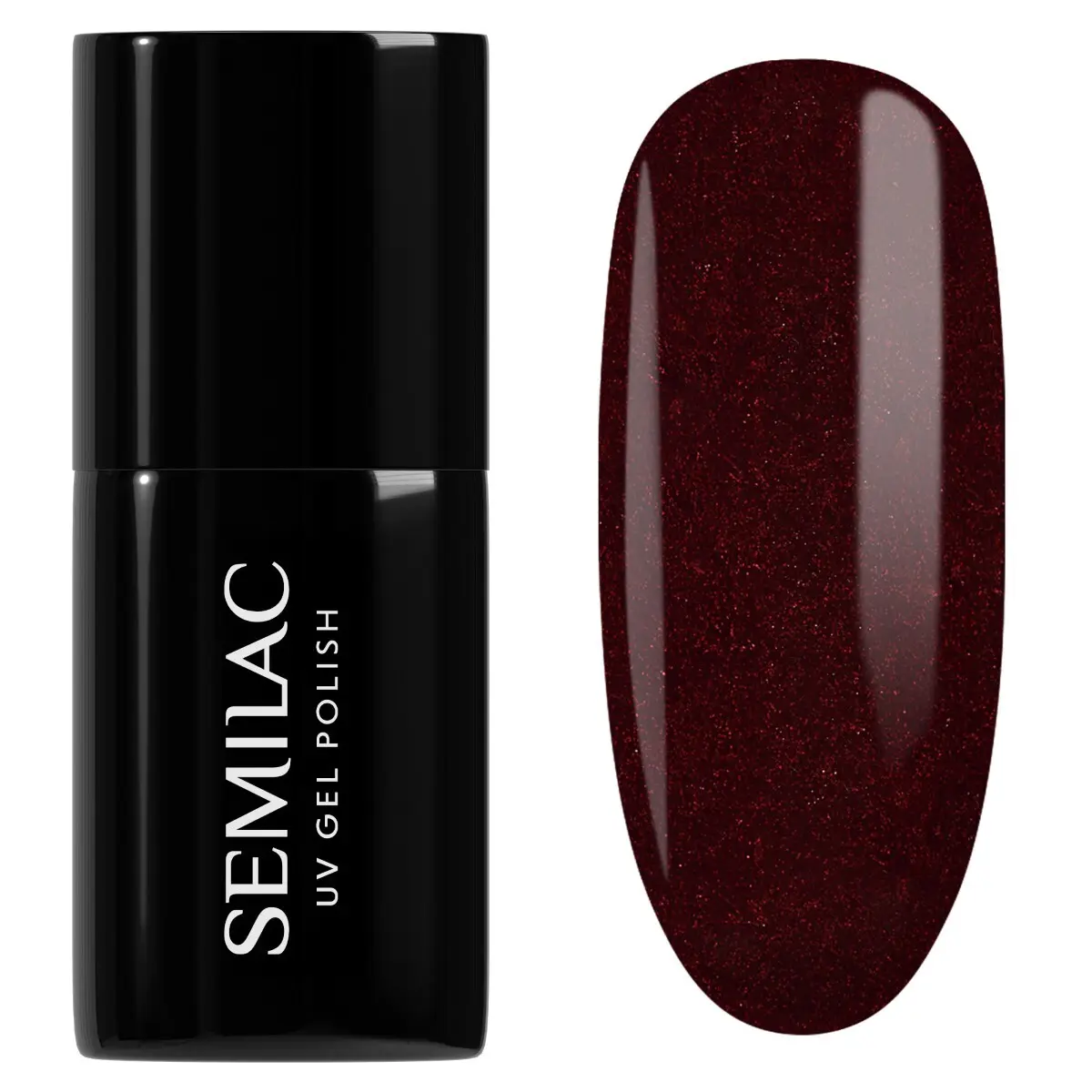 Semilac UV Gel Polish 393 Sparkling Black Cherry 7 ml