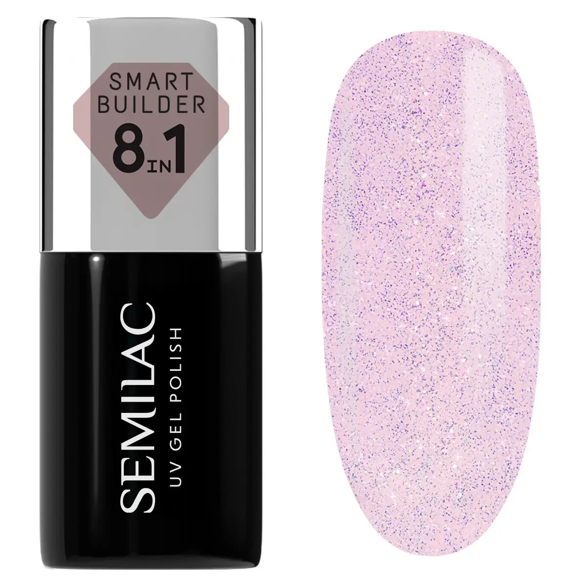 806 Semilac Smart Builder Glitter Delicate Pink 7ml