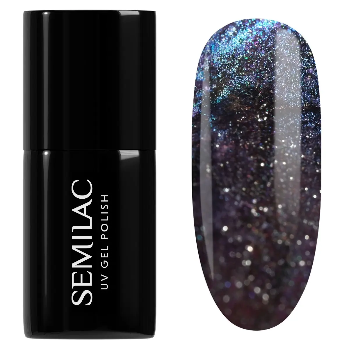 828 Semilac UV Gel Polish Grey Holo 7ml