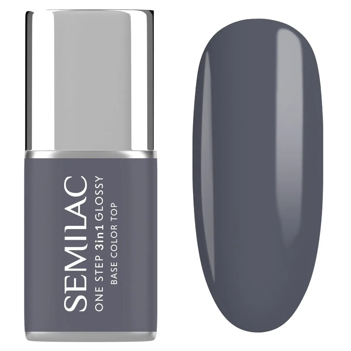 S185 Semilac One Step 3in1 Glossy StSemilac One Grey 7ml