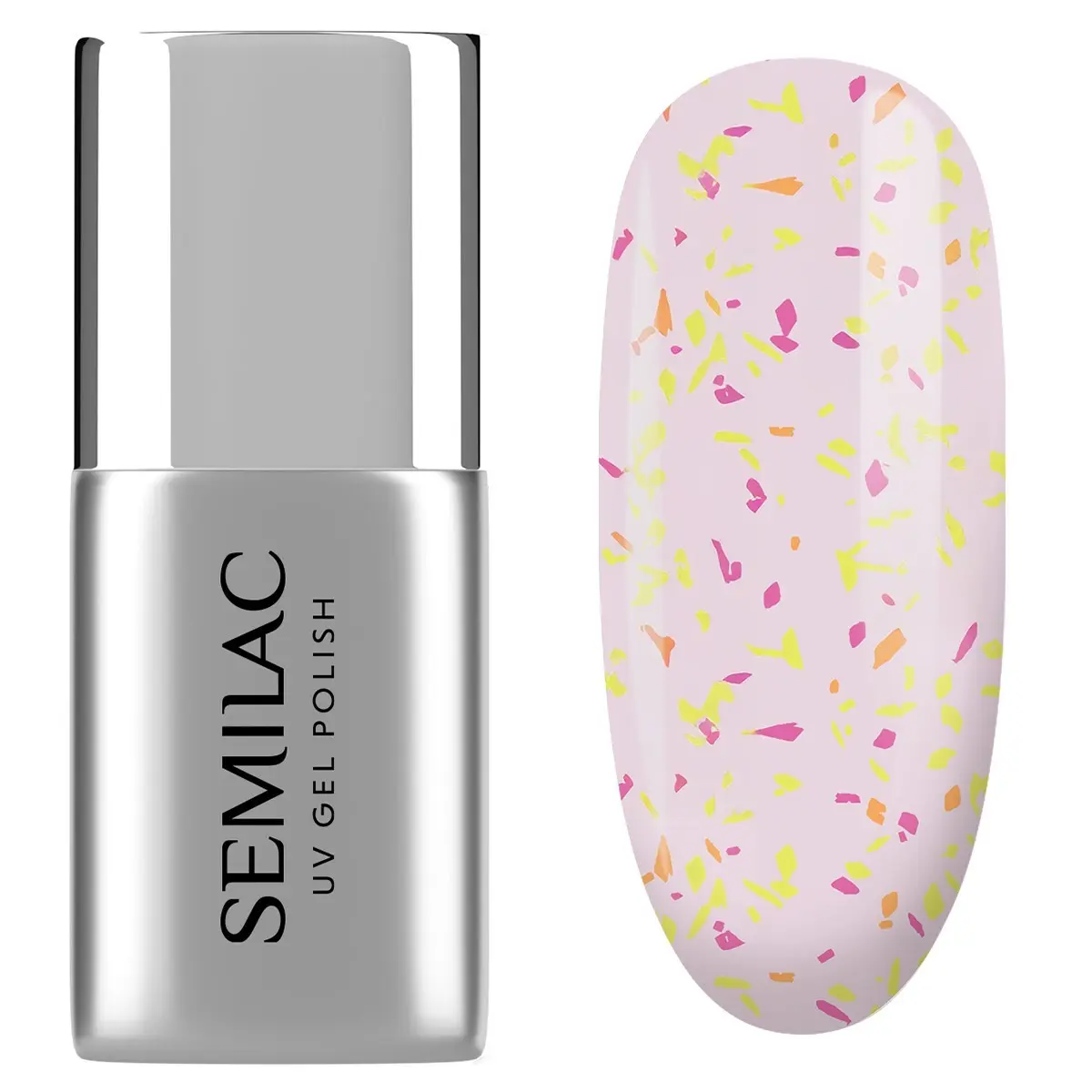 Semilac Top No Wipe T26 Matte Peach Galaxy 7ml