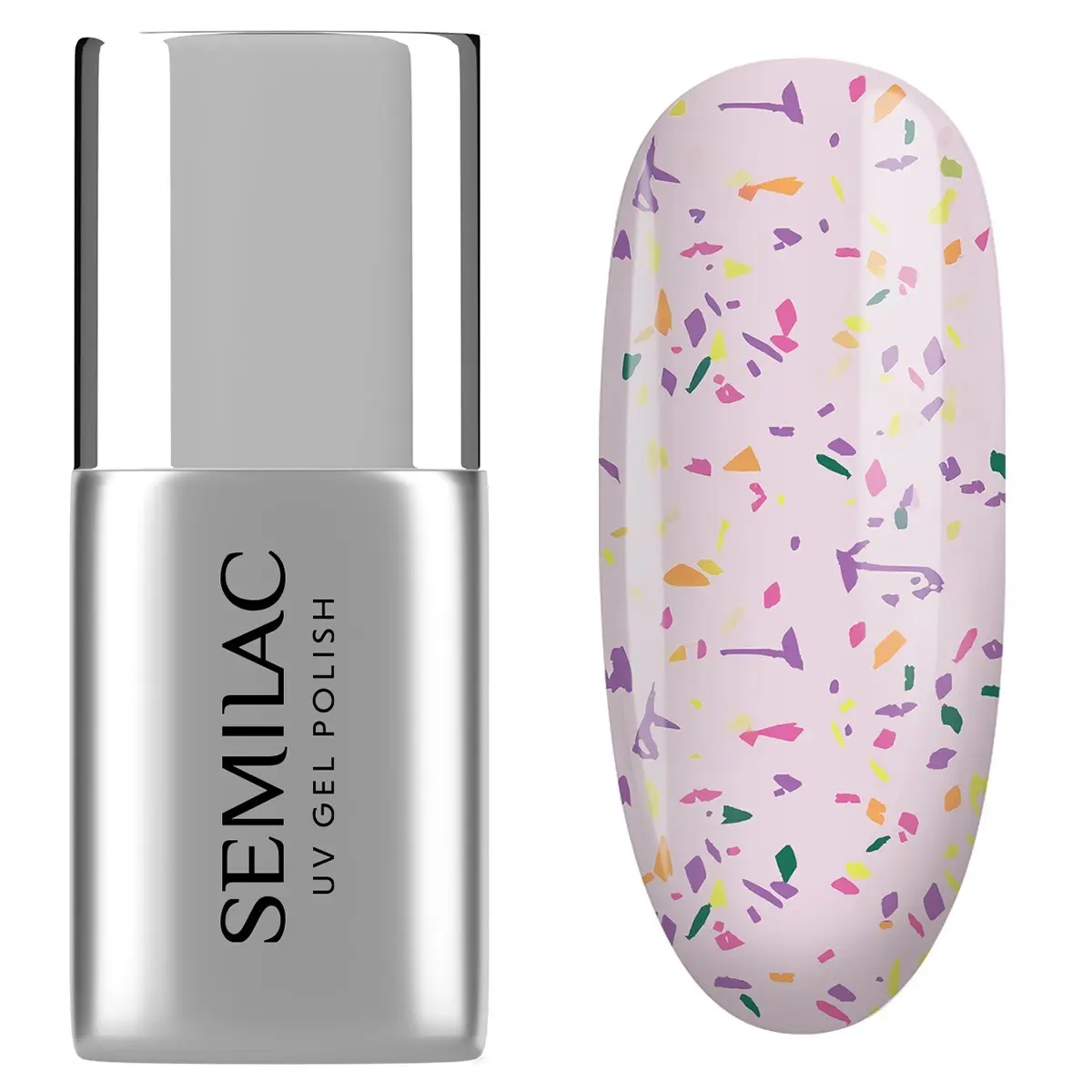 Semilac Top No Wipe T27 Matte Violet Galaxy 7ml