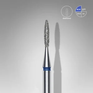Diamond Nail Drill Bit Expert Pointed Flame - Blue 1.6 x 8 mm