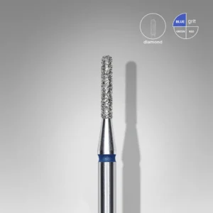 Diamond Nail Drill Bit Expert Rounded Cylinder - Blue - 1.4 x 8 mm