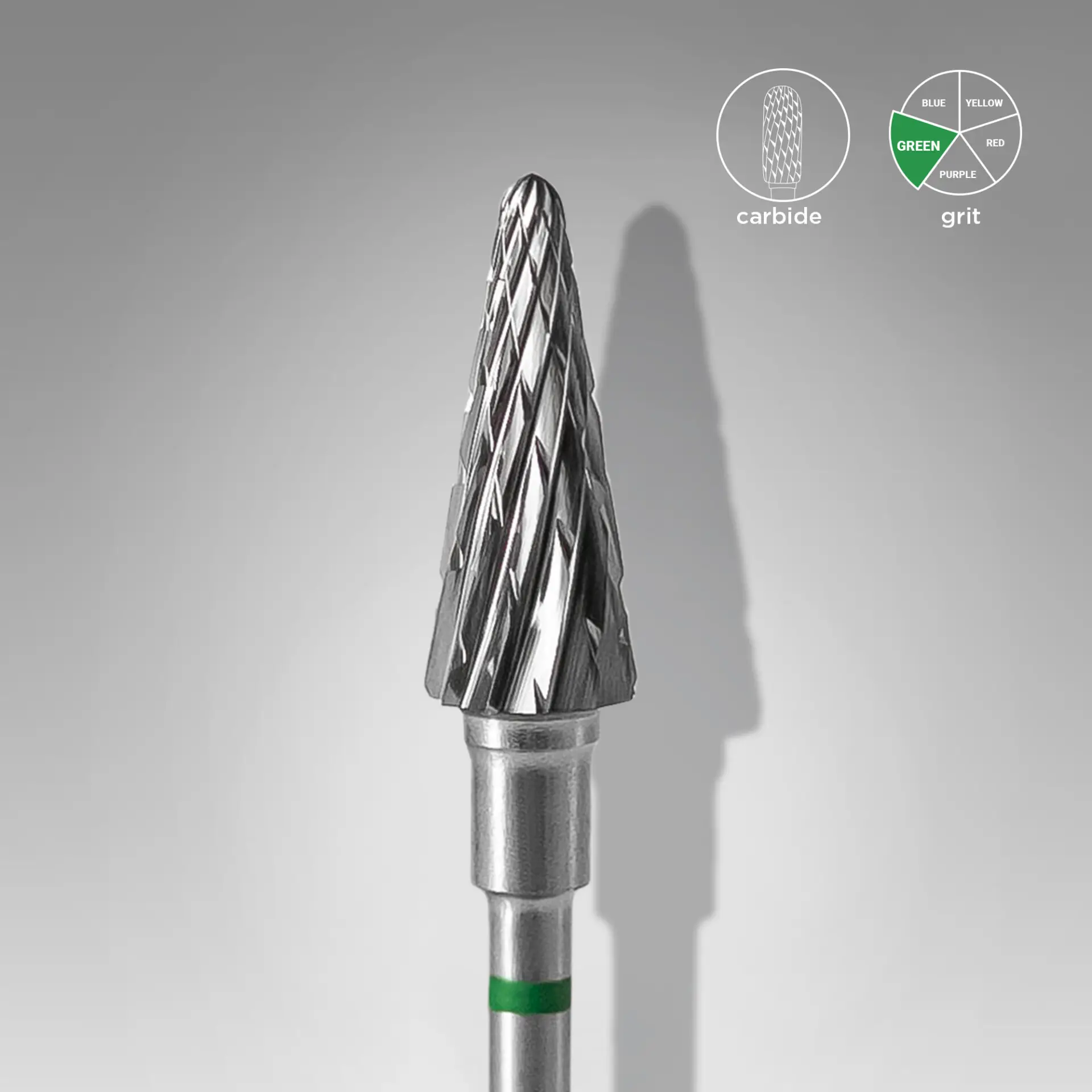 Staleks Carbide Drill Bit Cone - Green 6/14mm