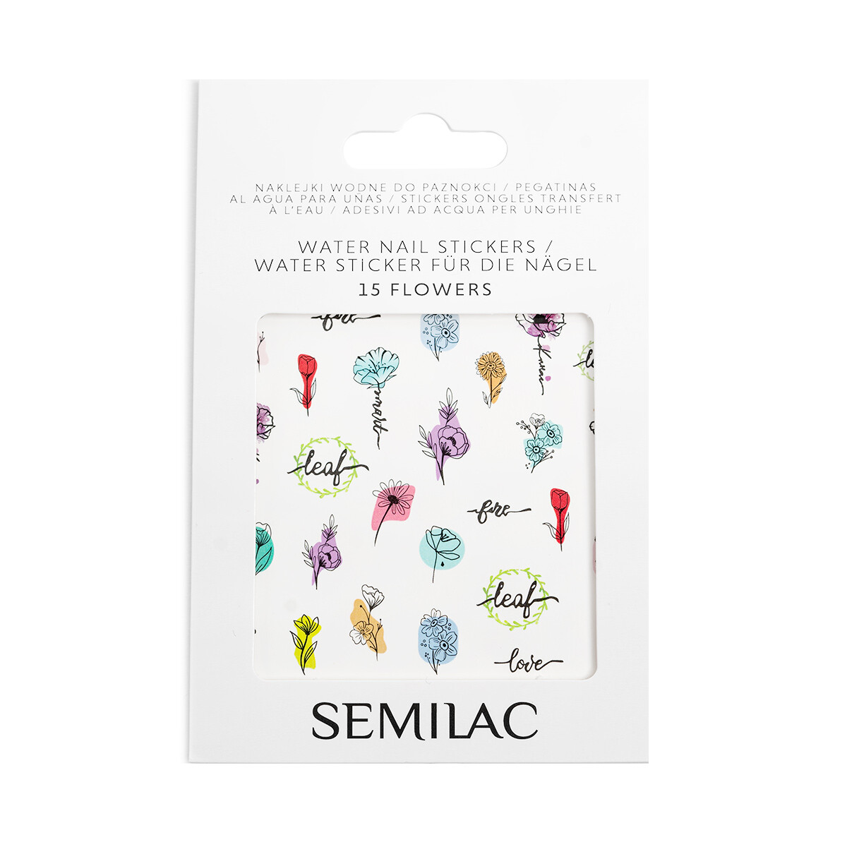 Semilac Water Nail Stickers 15 Flowers