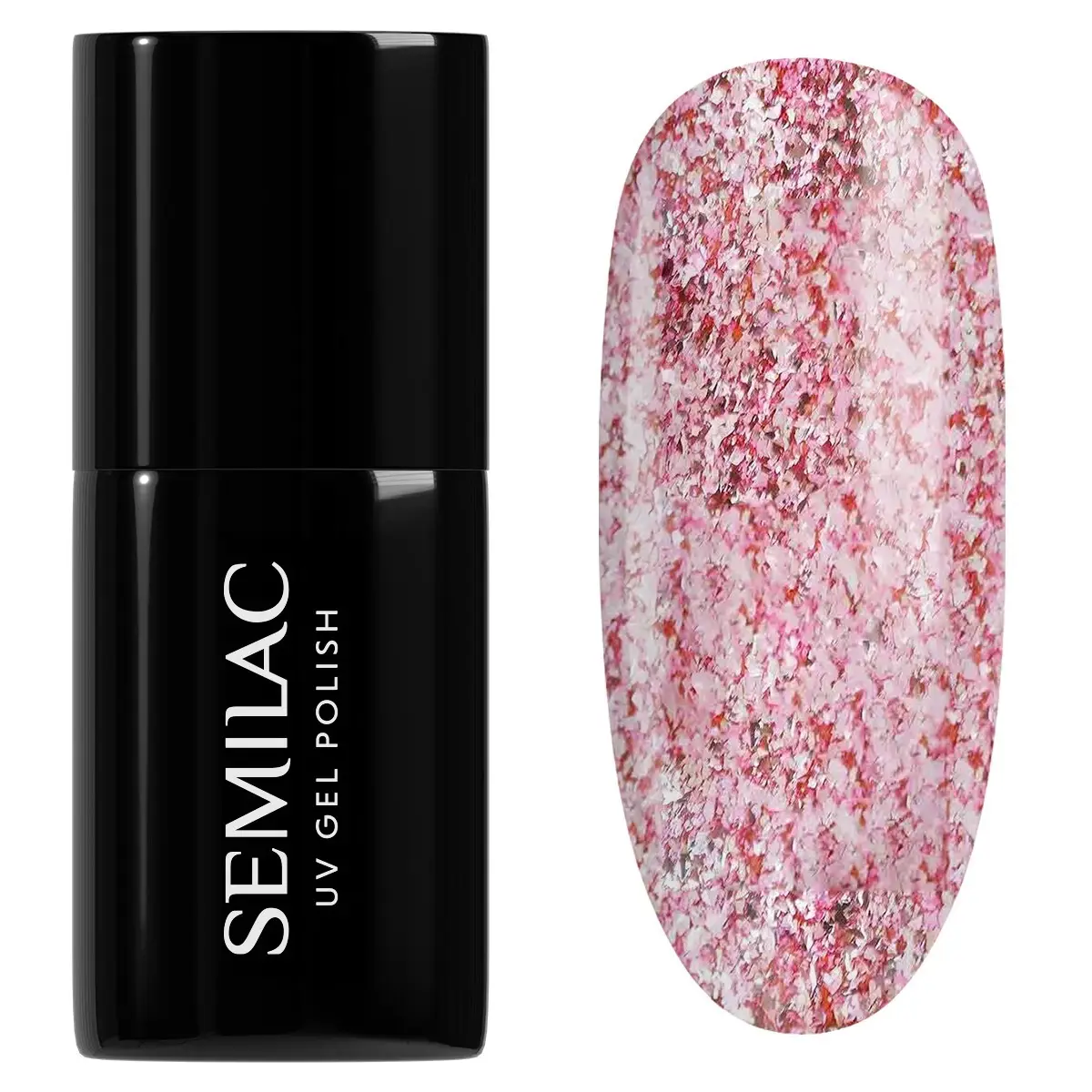 295 Semilac UV Gel Polish Peach Pink Shimmer 7ml