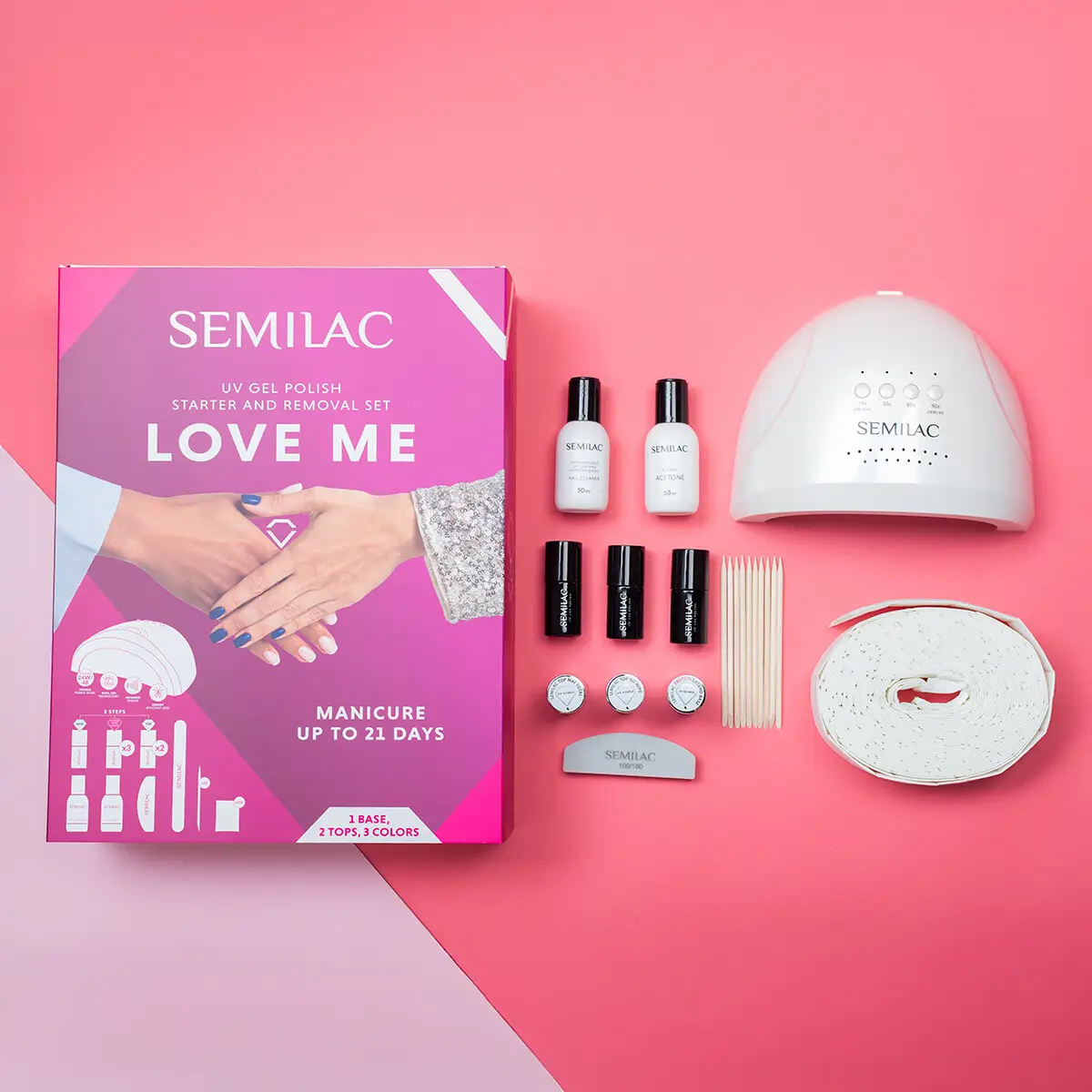 Semilac Love Me Start UV Gel Polish Starter Set