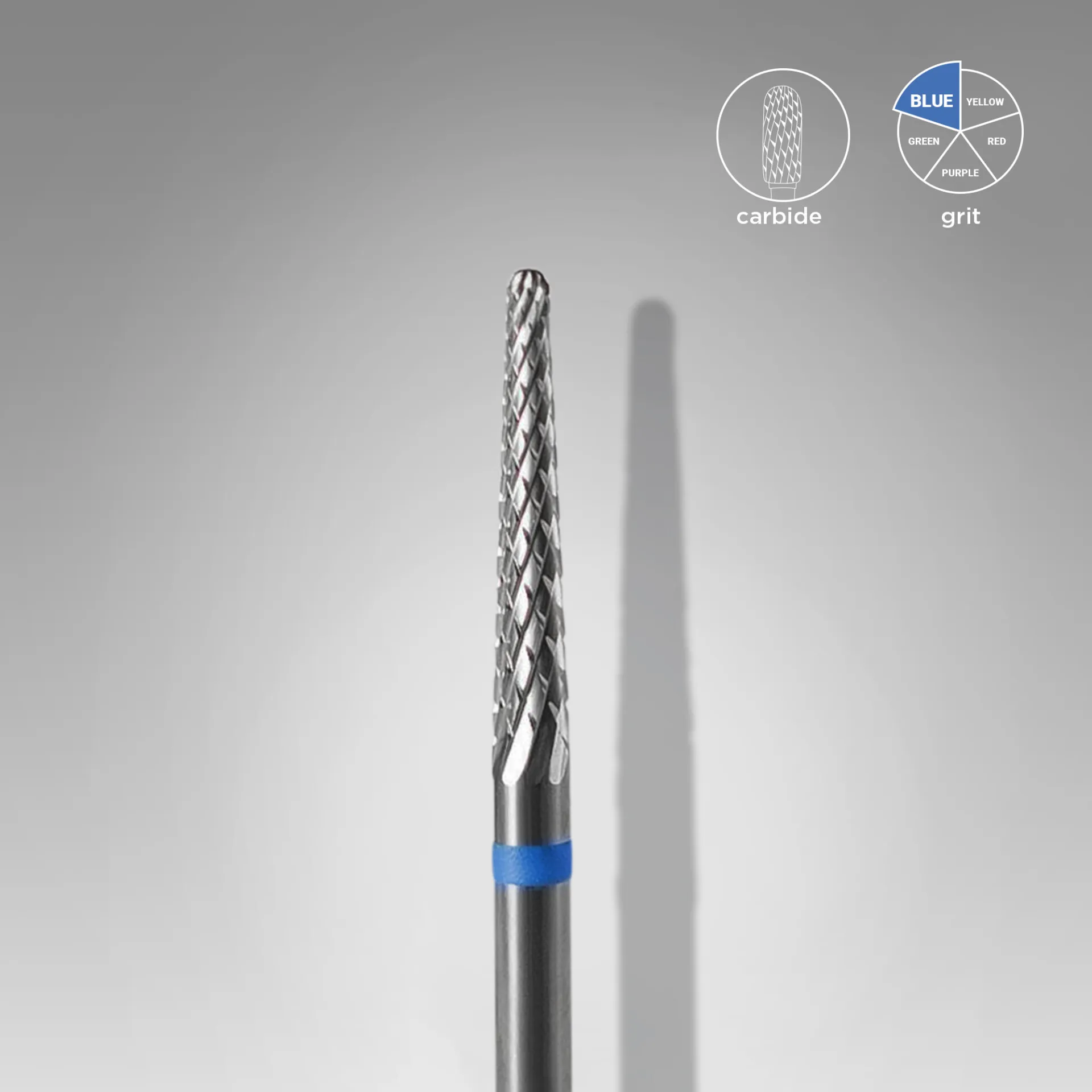 Staleks Pro Carbide Nail Drill Bit Cone Blue Expert 2.3 mm / 14 mm