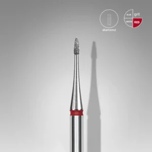 Diamond Nail Drill Bit Expert Flame Cutter Mini - Red - 1 x 3 mm