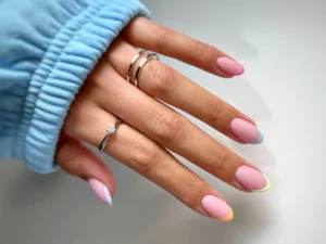 French manicure pastels