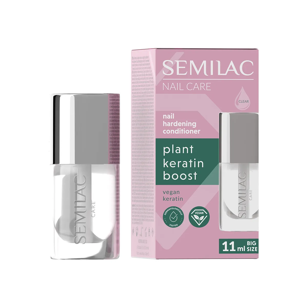 Semilac Nail Hardening Conditioner Plant Keratin Boost 11 ml