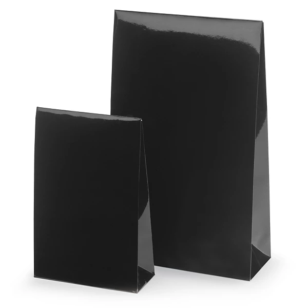 Gavepose svart glanslakkert 14 x 23 x 55 cm (10 stk)