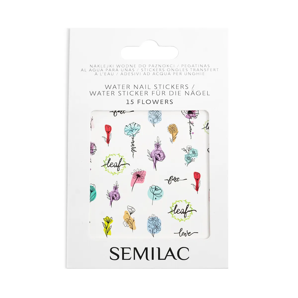 Water Nail Stickers 15 Flowers