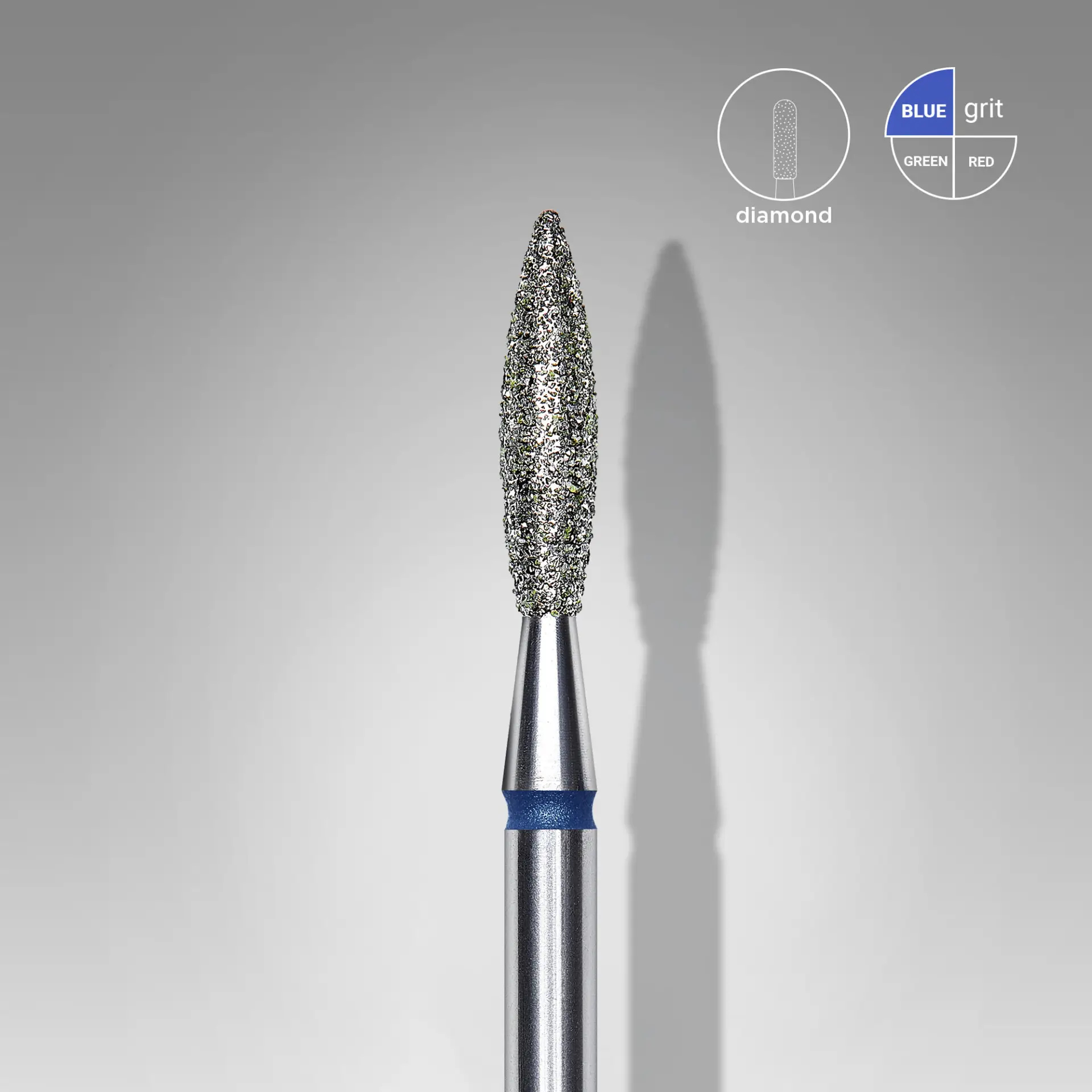 Diamond Nail Drill Bit Expert Flame - Blue - 2.3 x 10 mm