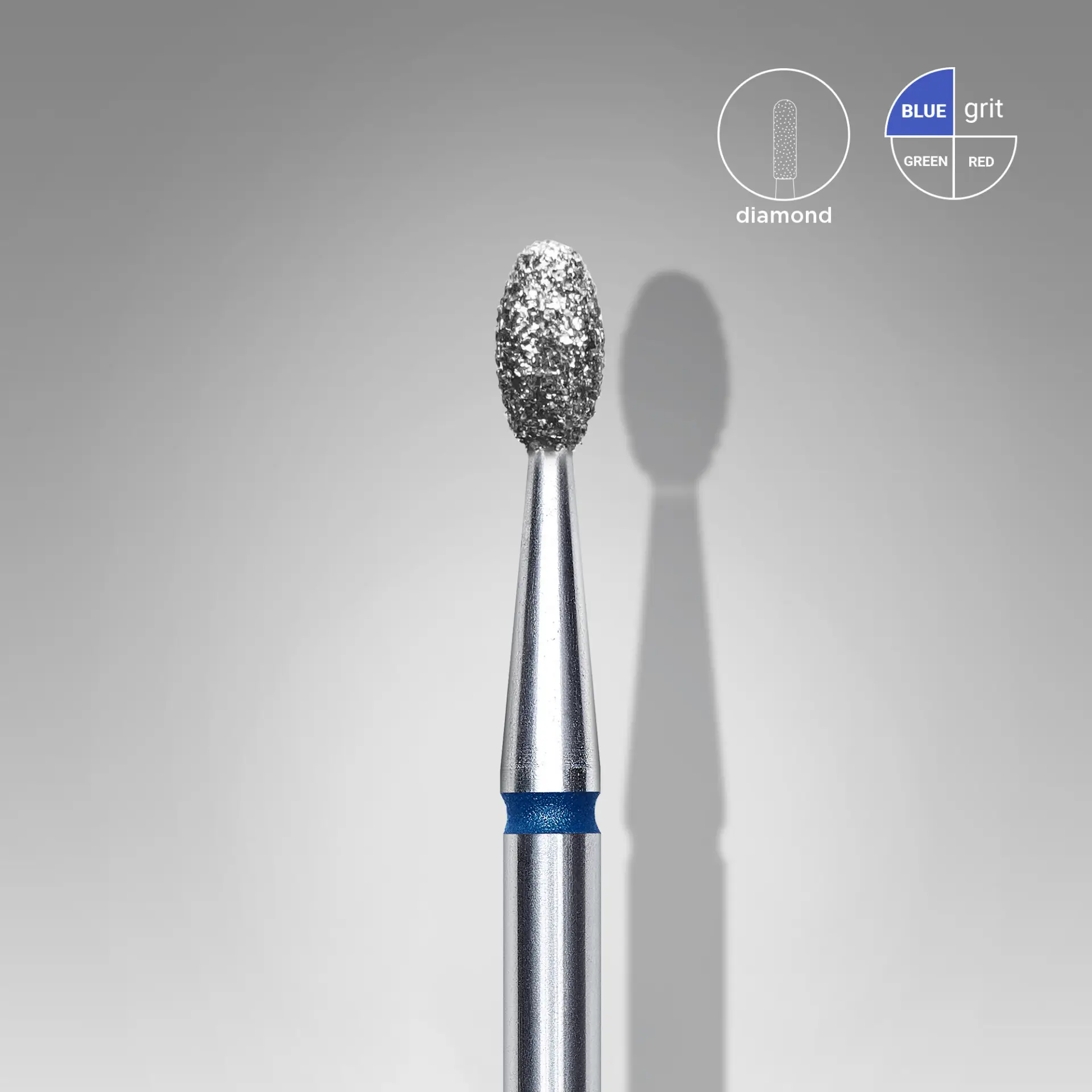 Diamond Nail Drill Bit Expert Olive - Blue - 2.5 x 5 mm
