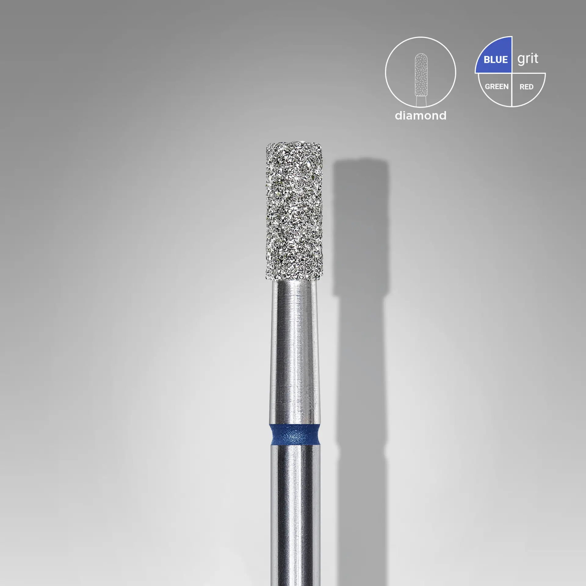 Diamond Nail Drill Bit Expert Cylinder - Blue - 2.5 x 6 mm
