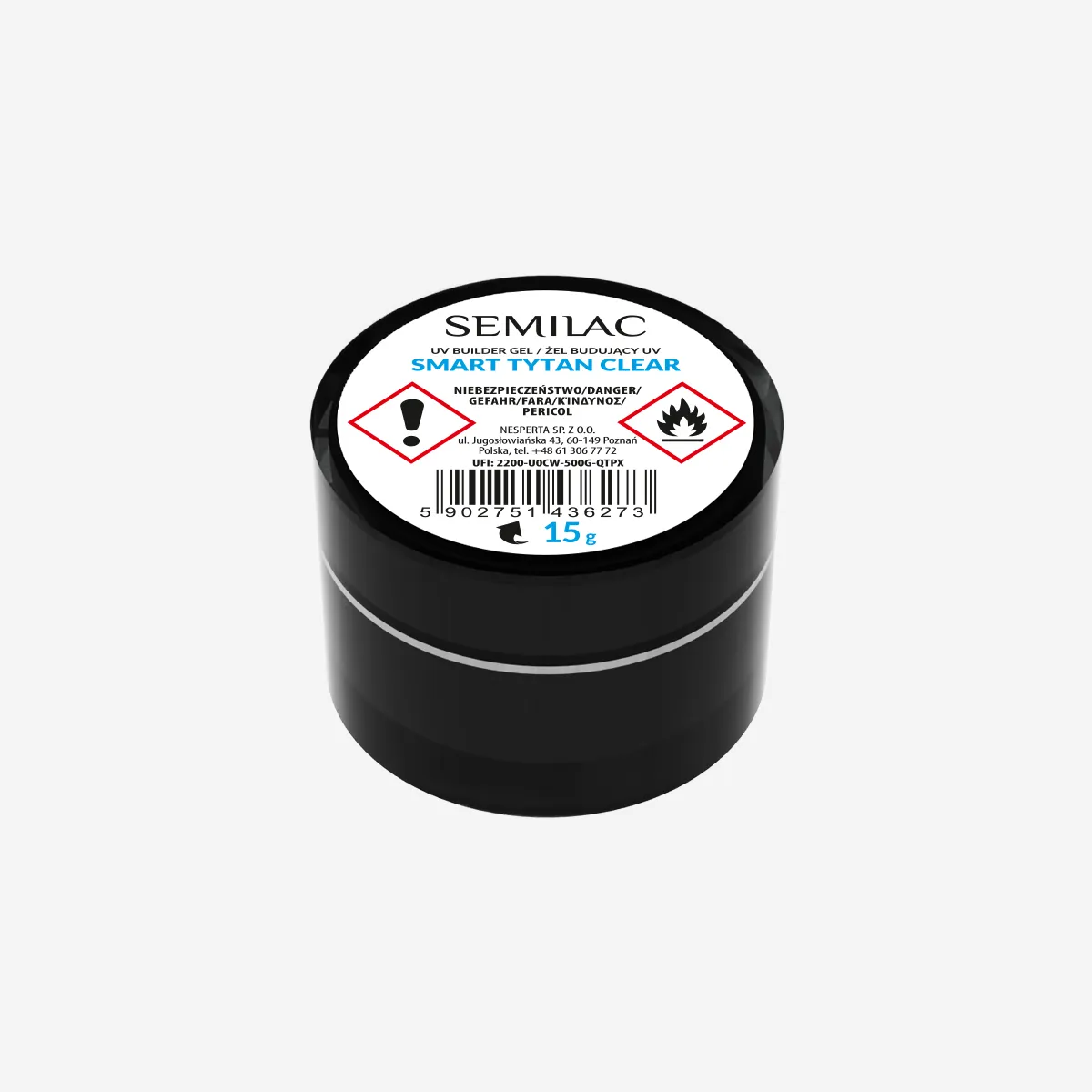 UV Builder Gel Smart Tytan Clear 15 g