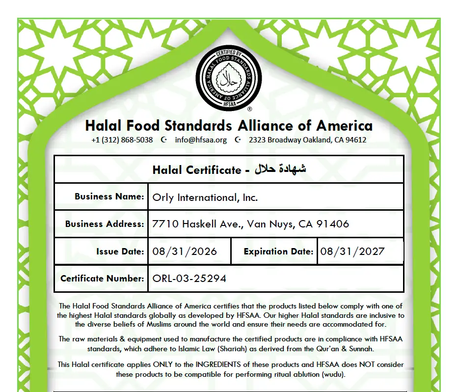Halal certificate 2027. All qualified products